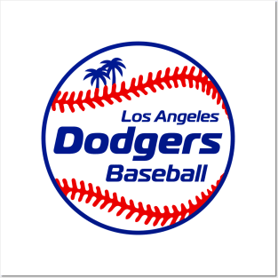 Dodgers 80s Retro Ball Posters and Art